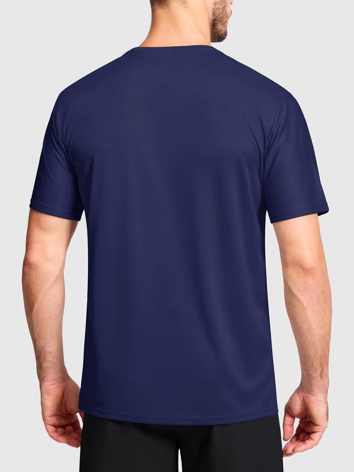 5 Pack Men's Dry Fit Moisture Wicking Performance Tshirts Mesh Quick Dry Active Athletic Crew Tees Short Sleeve