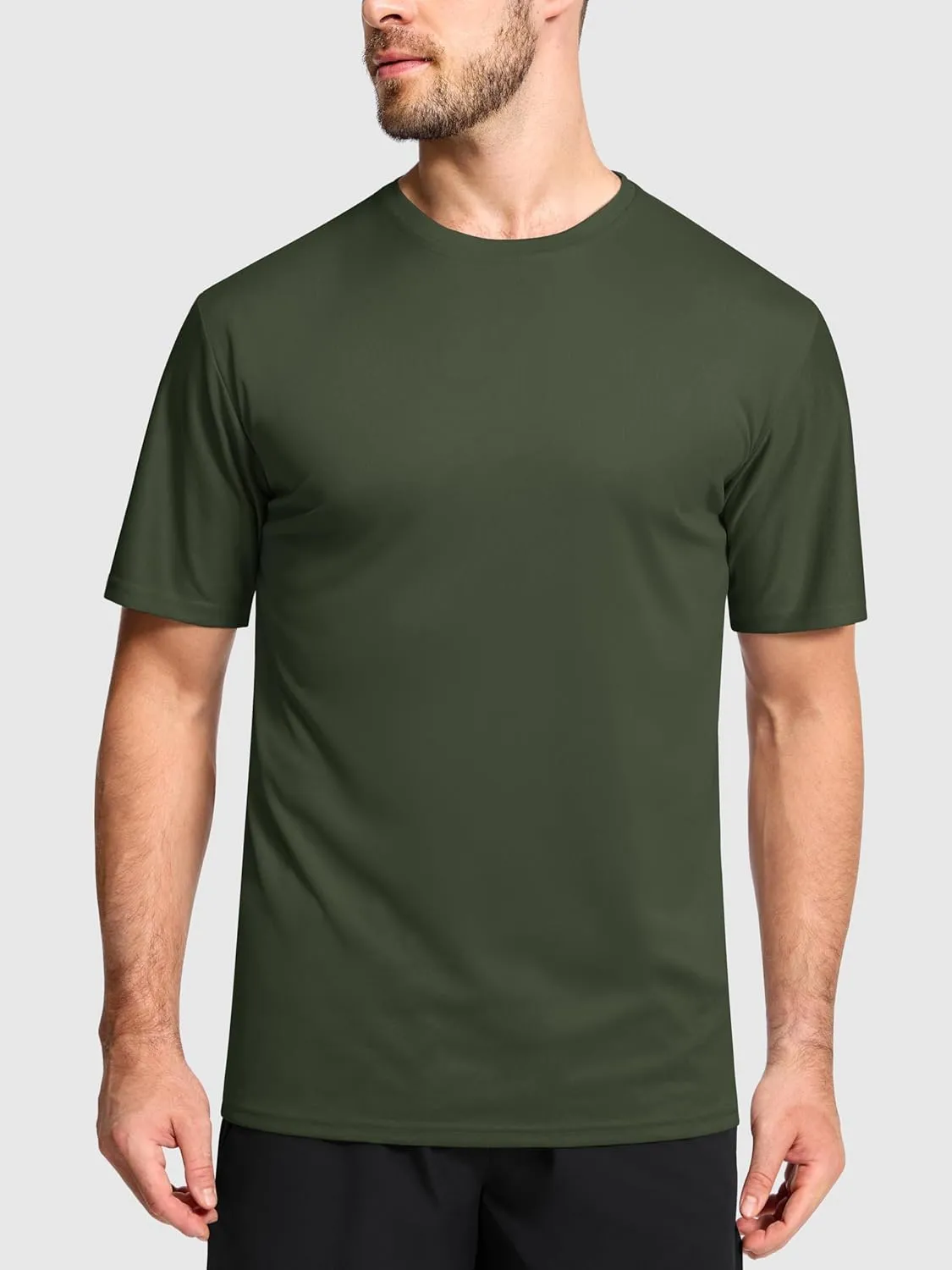 5 Pack Men's Dry Fit Moisture Wicking Performance Tshirts Mesh Quick Dry Active Athletic Crew Tees Short Sleeve