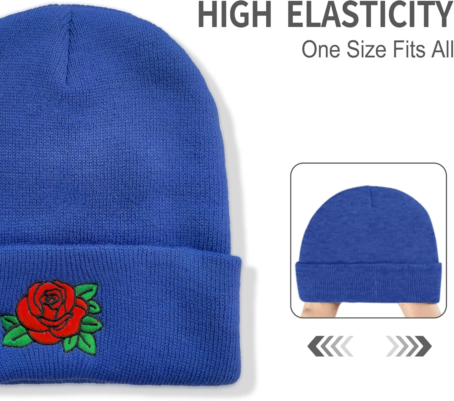 Beanie for Men Women Black Beanie Hat Soft Winter Cuffed Beanies Skull Caps Knit Hats