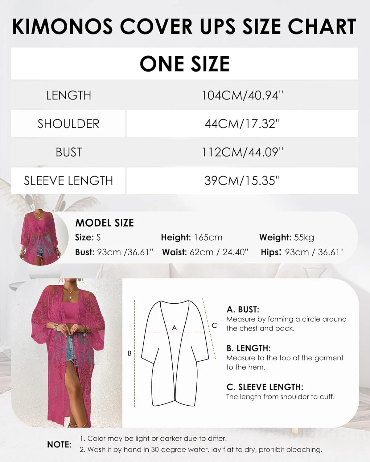 Bsubseach Kimonos for Women Lace Sexy Swimsuit Cover Ups Open Front Beach Robe Summer Cardigan