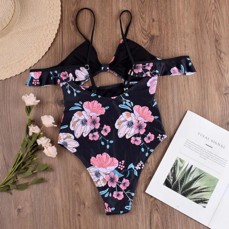 Chicindress cute One Piece Floral Swimsuit