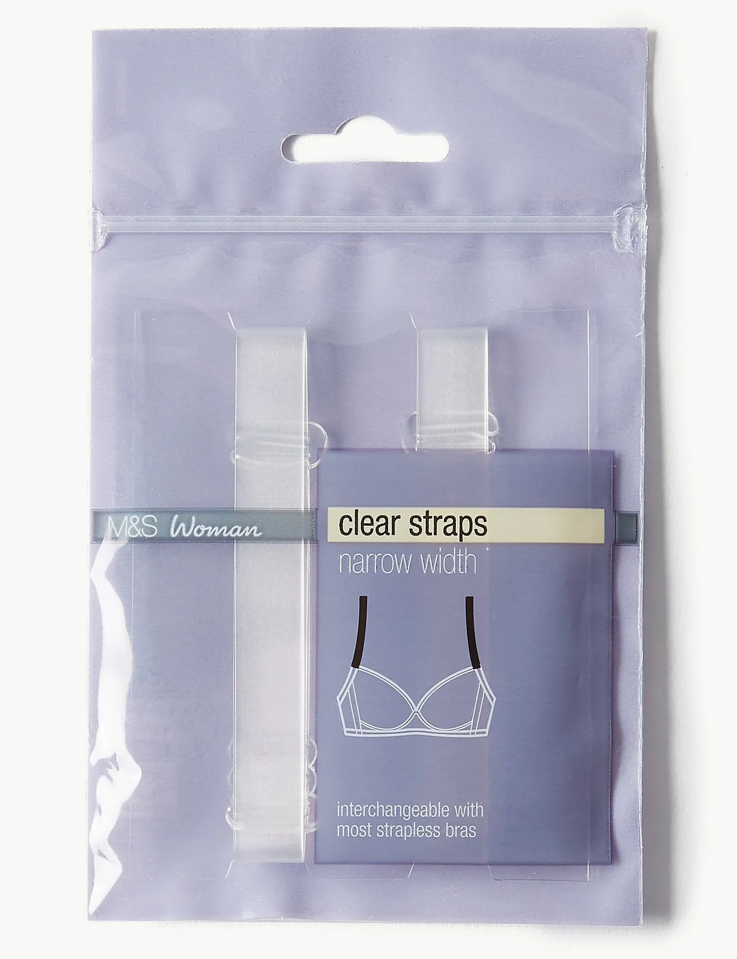 Detachable Clear Bra Straps - Standard Width