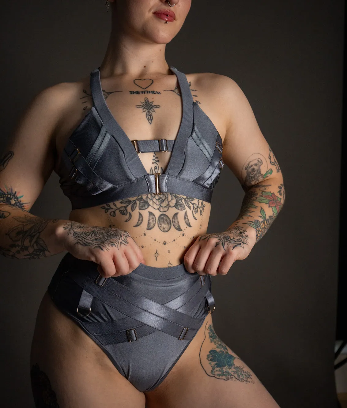 Faye Bra - Shiny Gunmetal