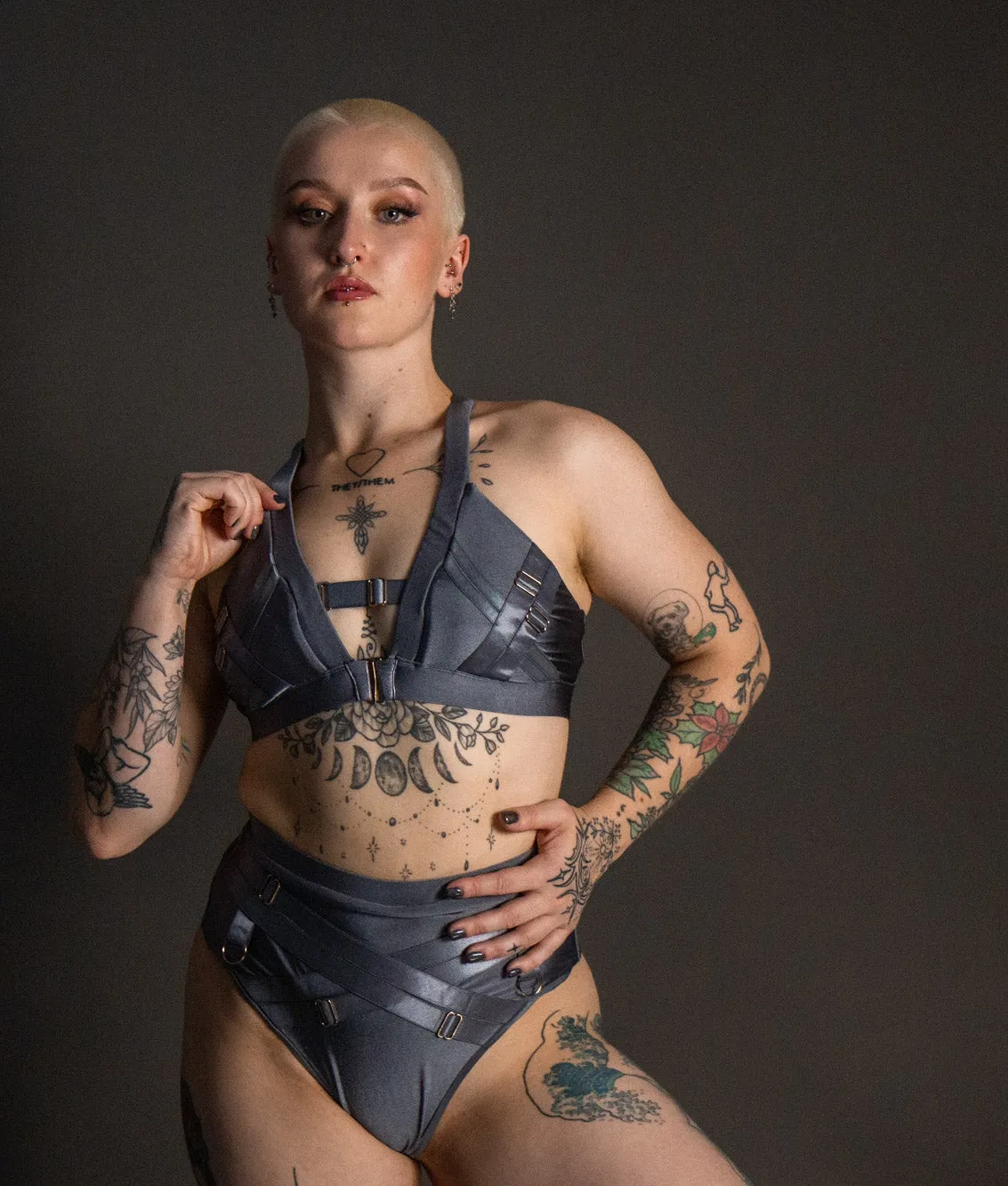 Faye Bra - Shiny Gunmetal