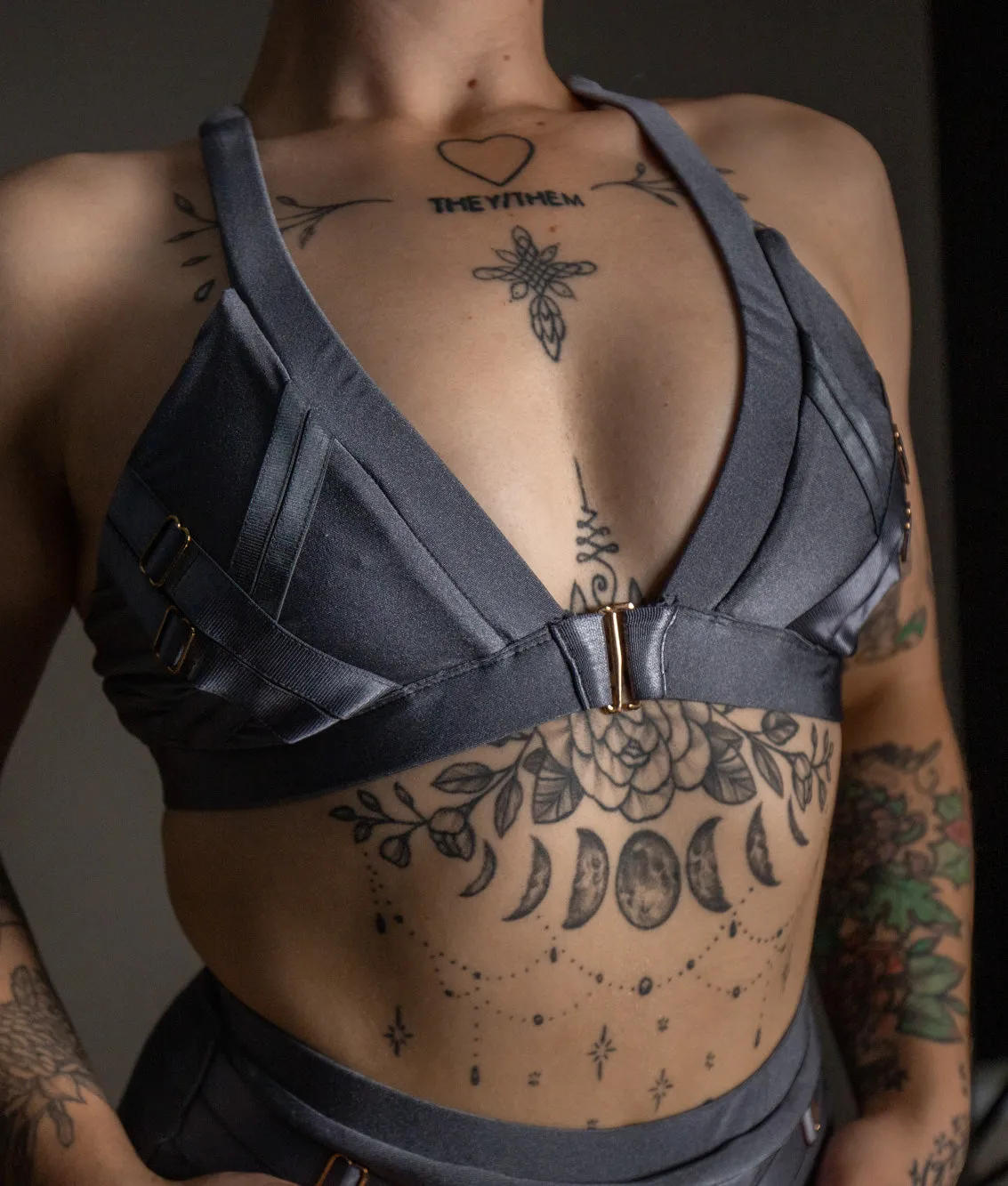 Faye Bra - Shiny Gunmetal