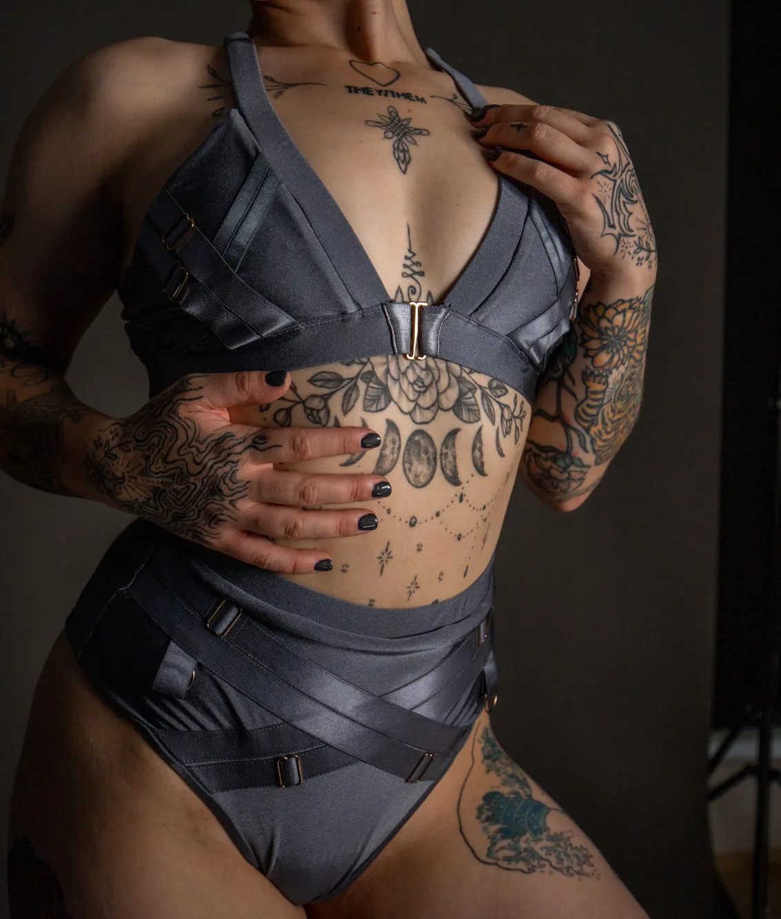 Faye Bra - Shiny Gunmetal