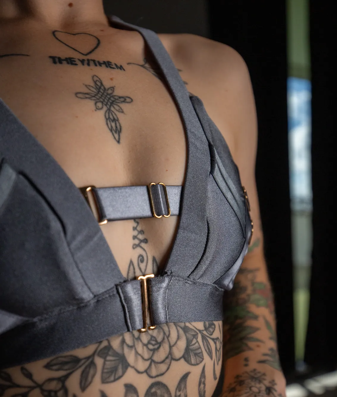 Faye Bra - Shiny Gunmetal