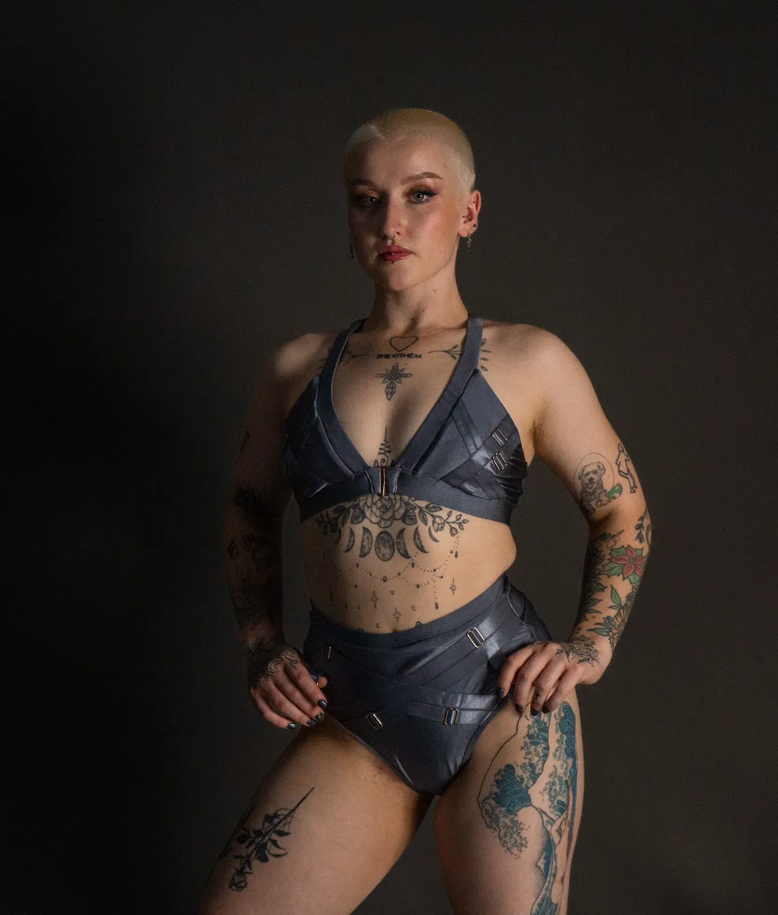 Faye Bra - Shiny Gunmetal
