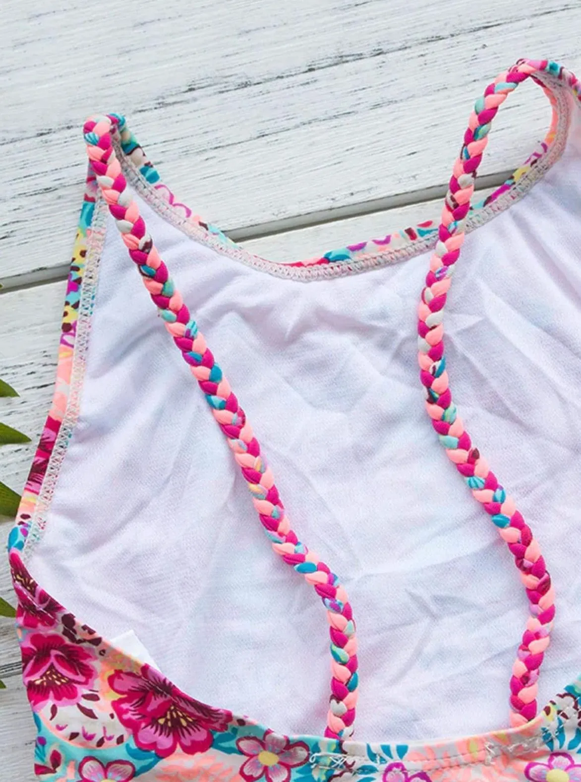 Girls Beachy Flower One Piece Swimsuit