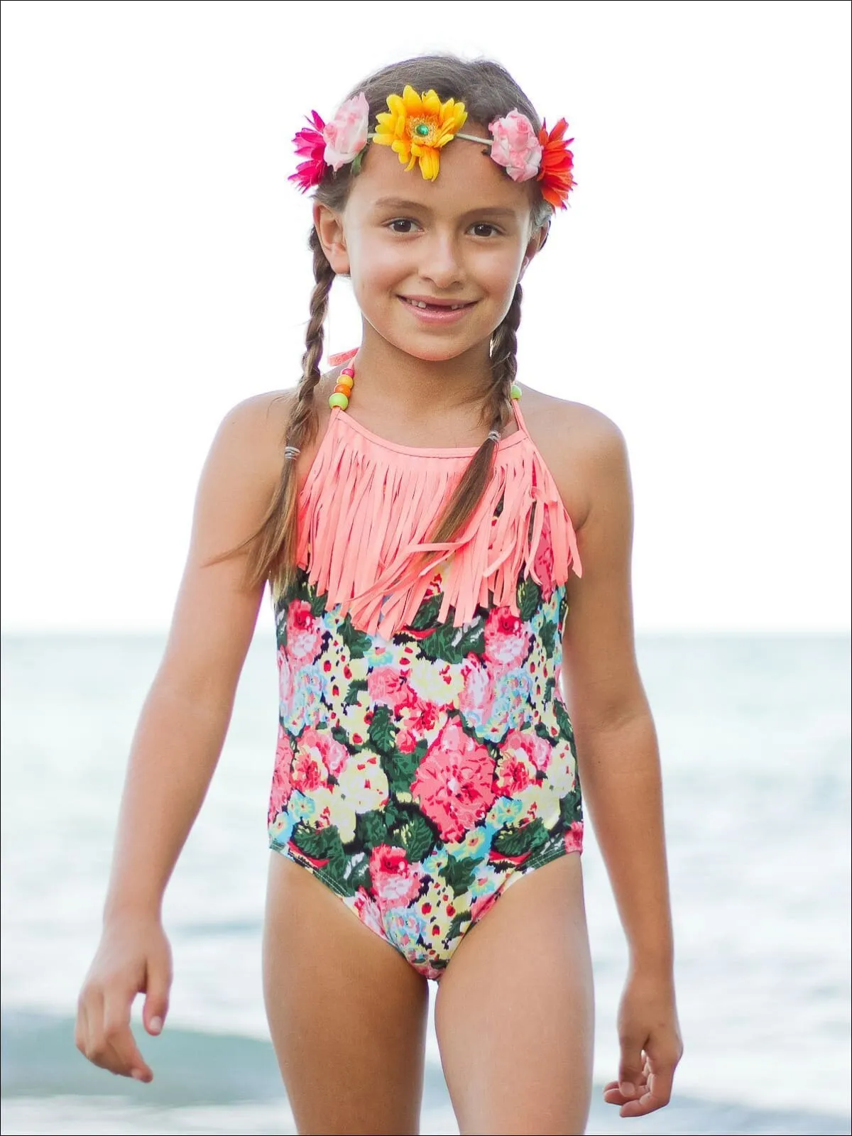 Girls Hula Girls One Piece Swimsuit