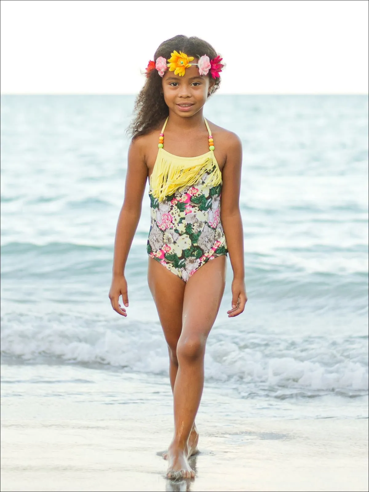 Girls Hula Girls One Piece Swimsuit