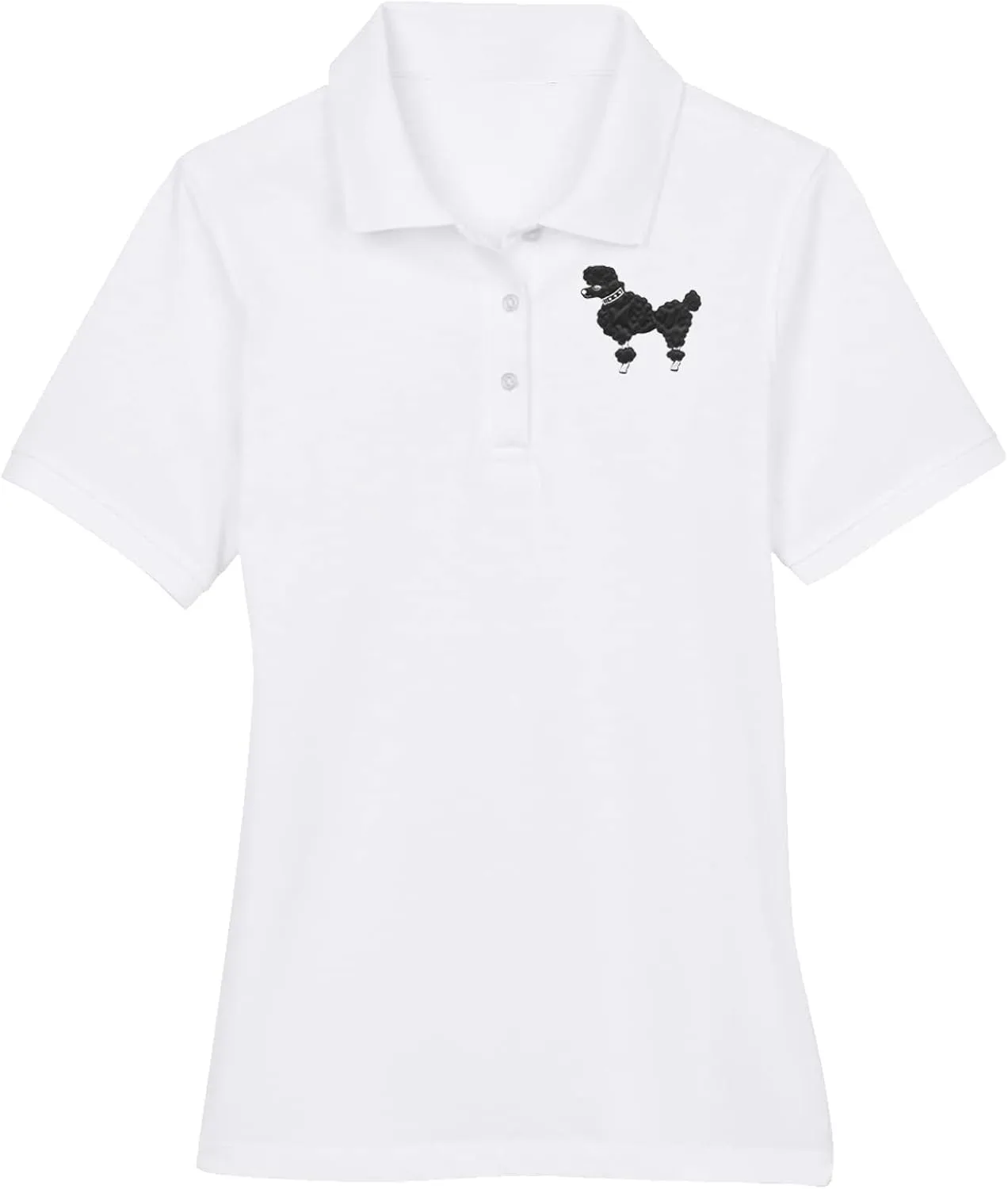 Hip Hop 50's Shop 50s Adult Poodle Skirt Costume Shirt Top with Applique for Women