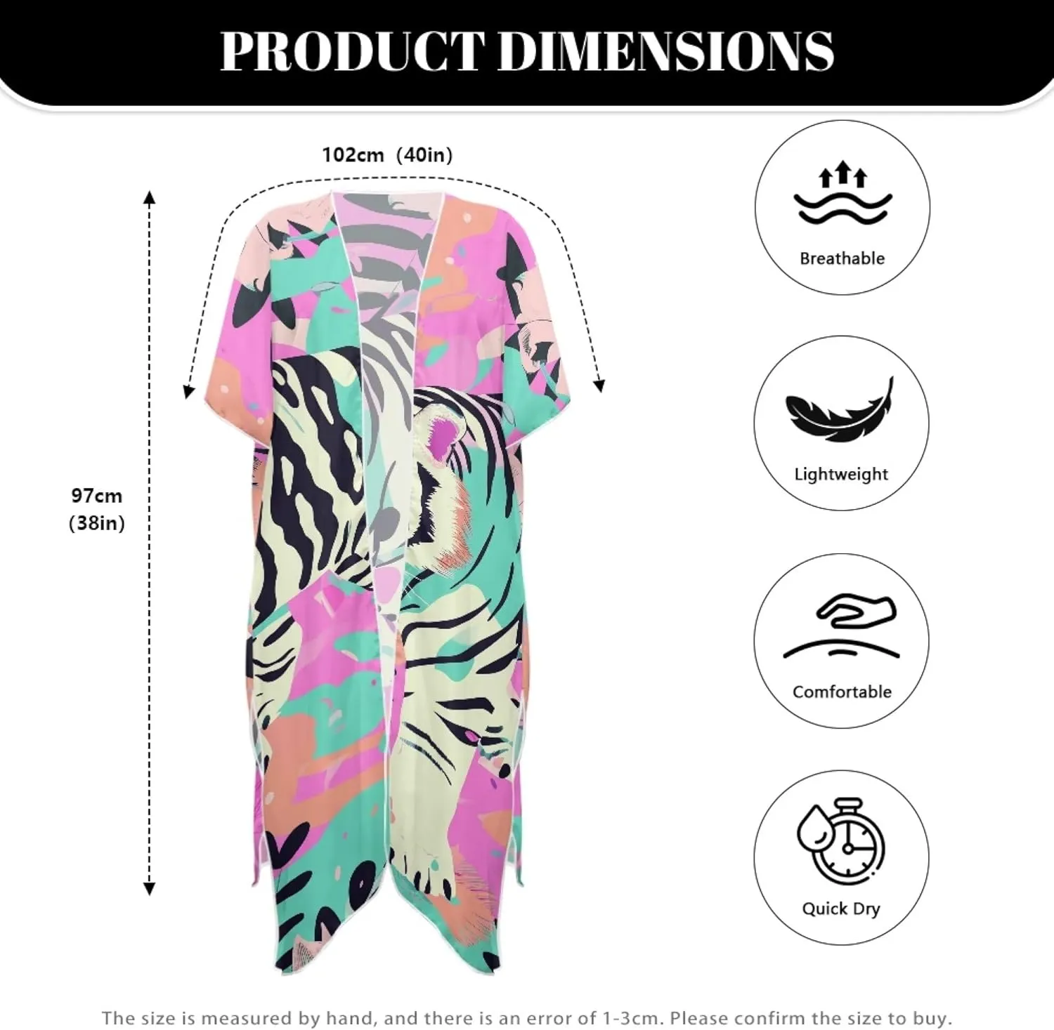 Long Swimsuit Coverup for Women Seaside Summer Vacation Swim Cover Up for Women Hawaiian komono cardigan Cover Ups