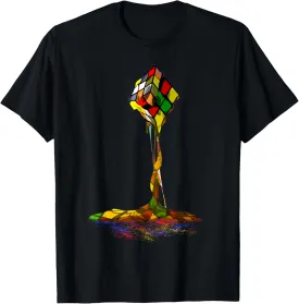 Melting Puzzle Cube Retro Speed Cubing 80's Vintage Toy T-Shirt