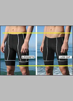 Mens De Soto Forza Tri Short 4-Pocket FTF2, Black (Small)