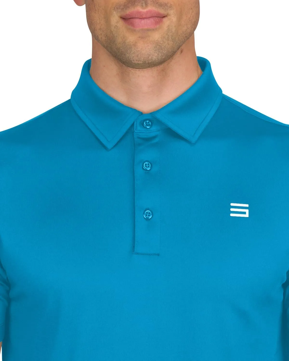 Mens Untucked Golf Polo Shirts - The Perfect Length, Quick Dry, 4-Way Stretch Fabric. Moisture Wicking, UPF 50  Protection