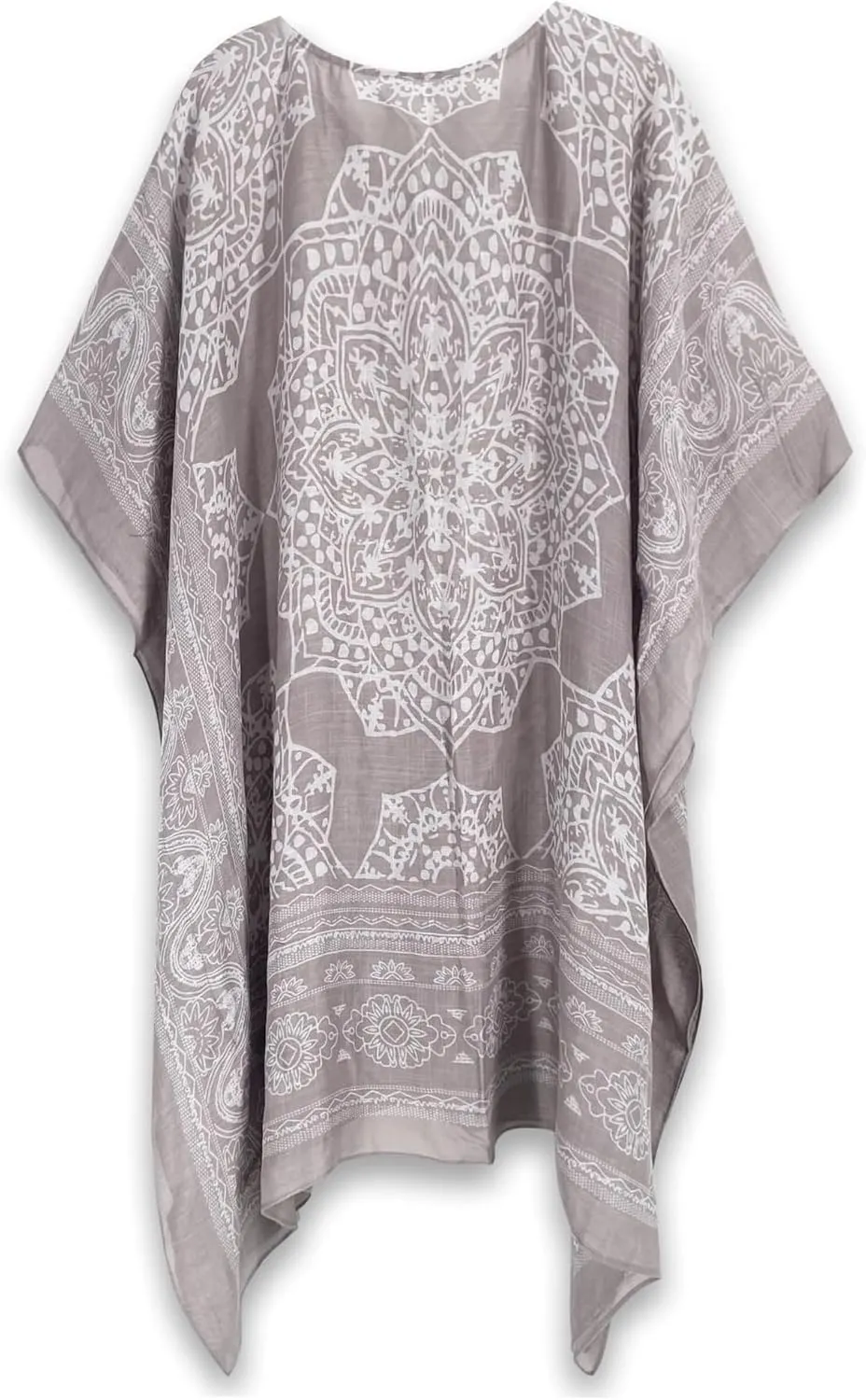 Moss Rose Women's Beach Kaftan Dresses Kimono Swimsuit Cover up for Bathing Suit with Floral Pattern