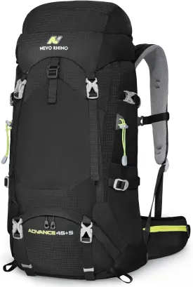 N NEVO RHINO Internal Frame Hiking Backpack 50/60/65/70/80L, Mountain Climbing Camping Backpack Daypack Waterproof Rain Cover