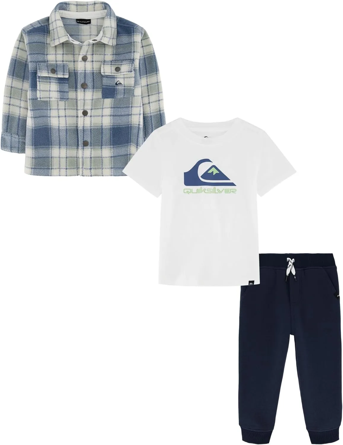 Quiksilver boys 3pc Winter Fleece Shacket Pant Set