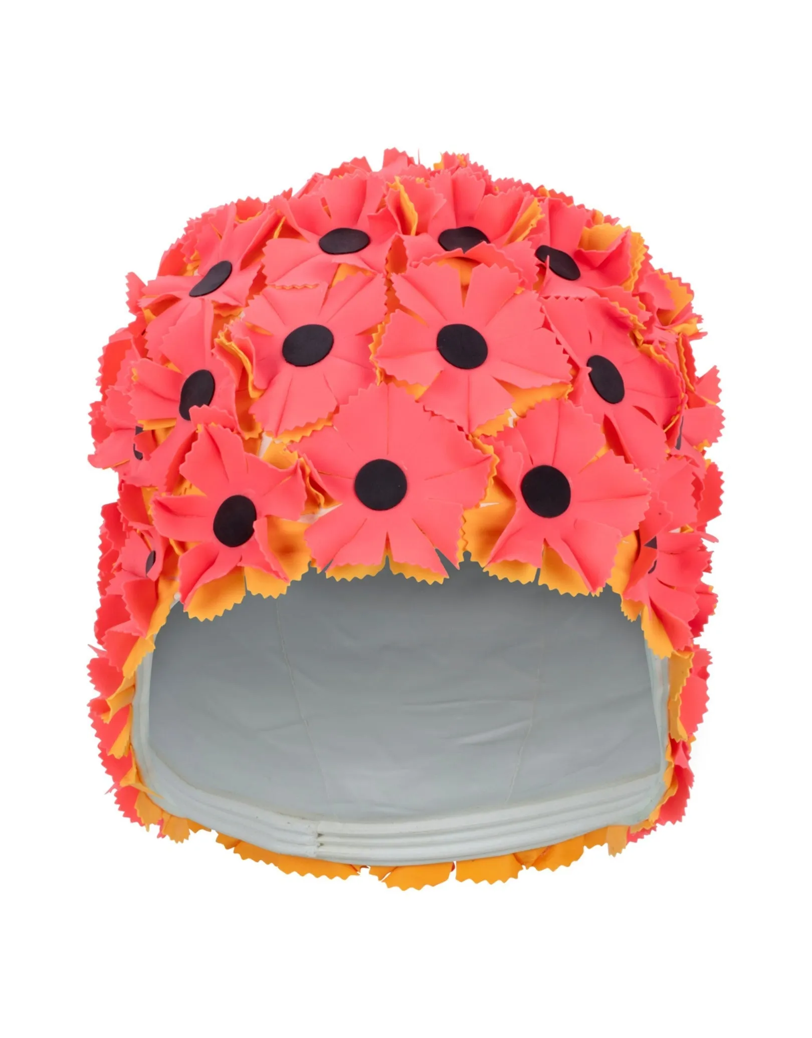 Rubber All Over Flower Swim Cap