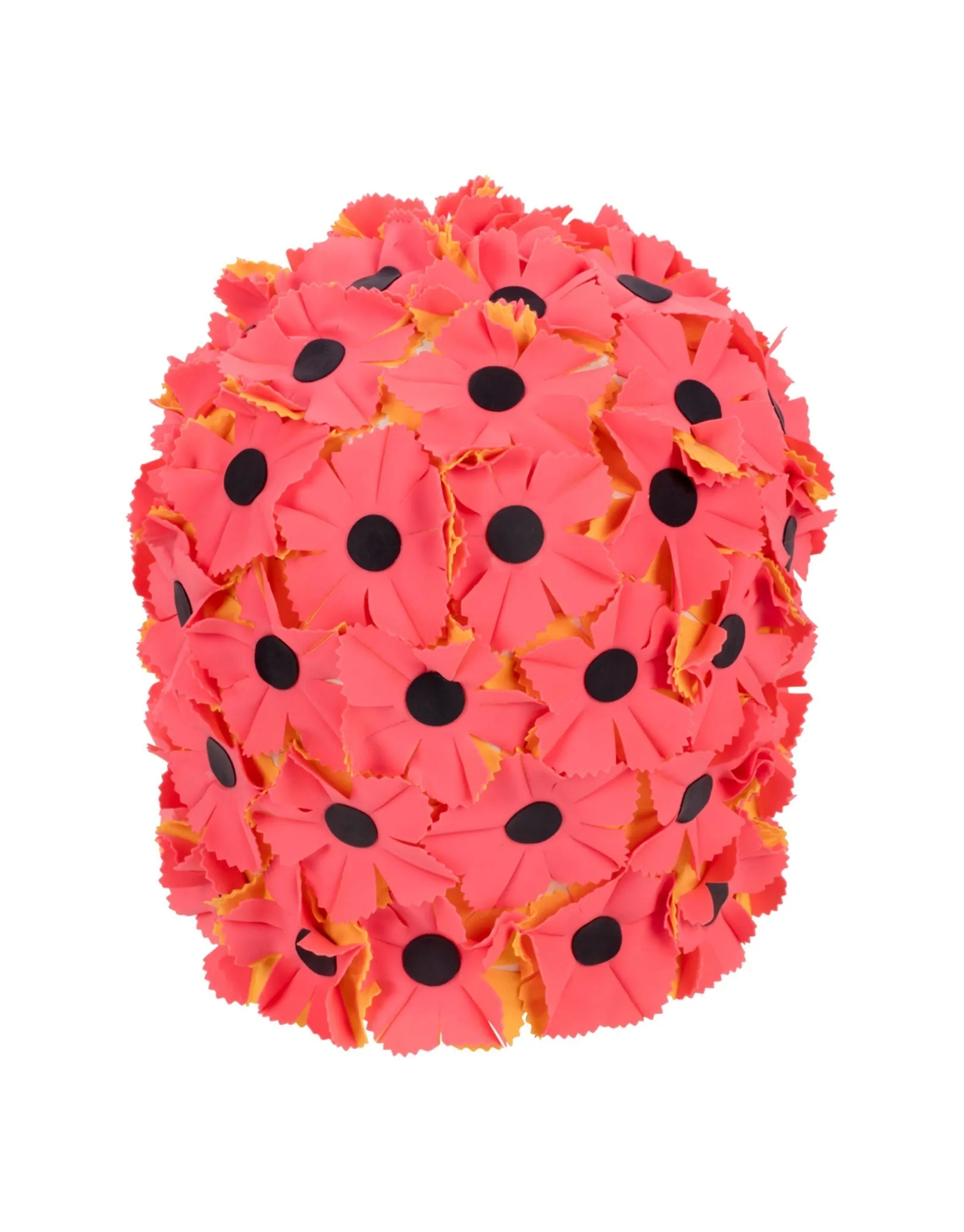 Rubber All Over Flower Swim Cap