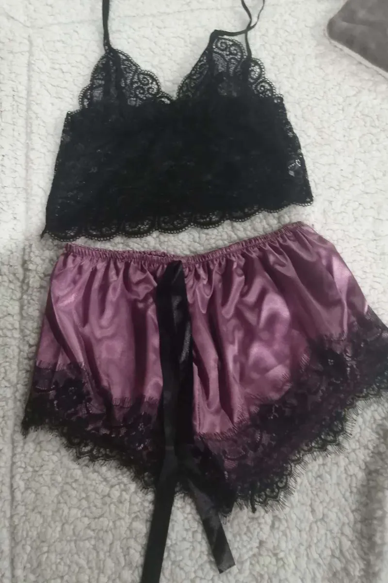 Sexy Fashion Lace Suspender Pajamas