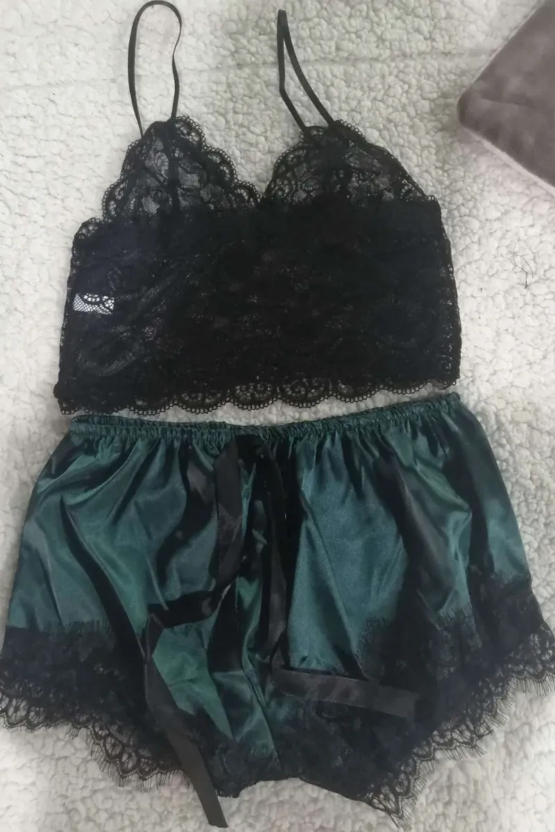 Sexy Fashion Lace Suspender Pajamas