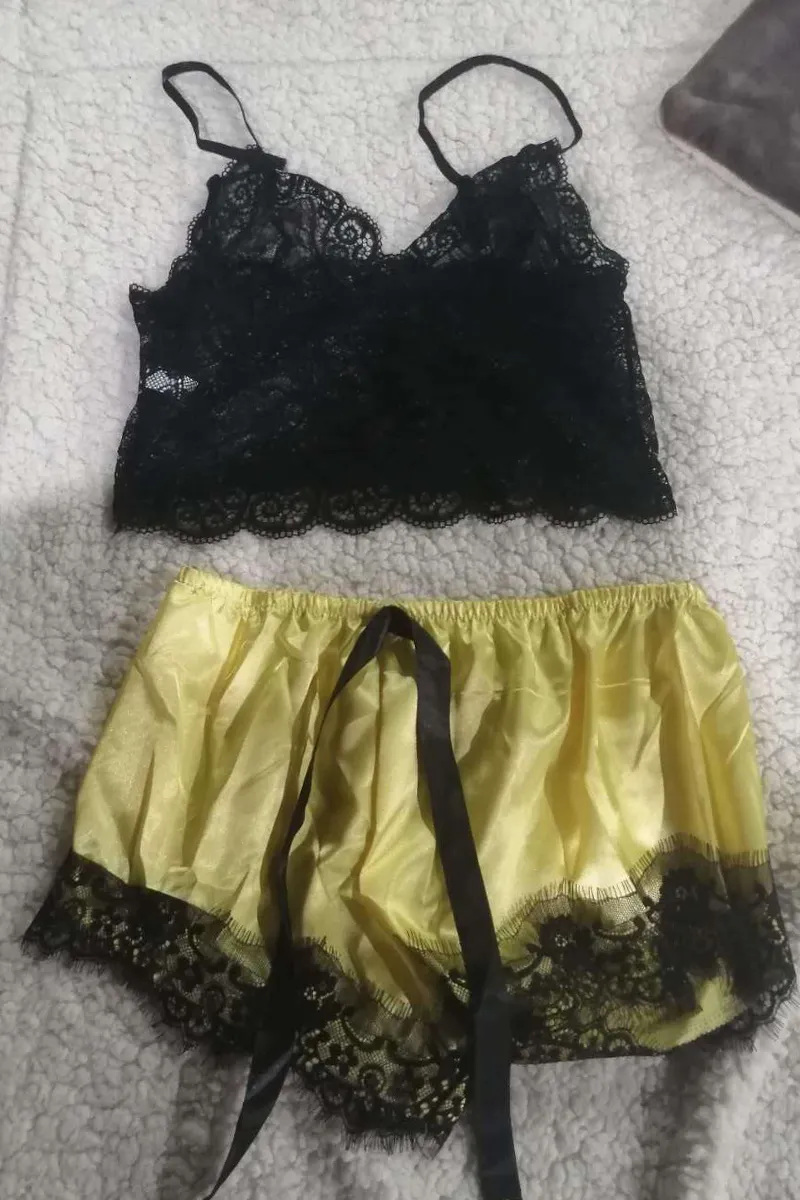 Sexy Fashion Lace Suspender Pajamas