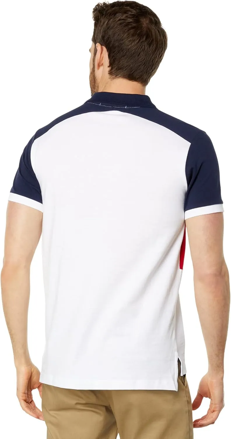 U.S. POLO ASSN. Slim Fit Chest Stripe Color-Block Polo