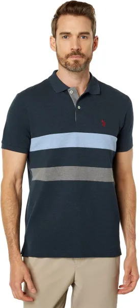 U.S. POLO ASSN. Slim Fit Striped Chest Knit Shirt