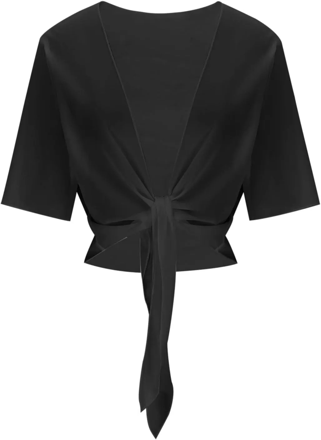 Women Shrug Chiffon Cardigan Open Front Short Sleeve Bolero 2025 Summer Lightweight Tie Front Top Rash Guard for Dress