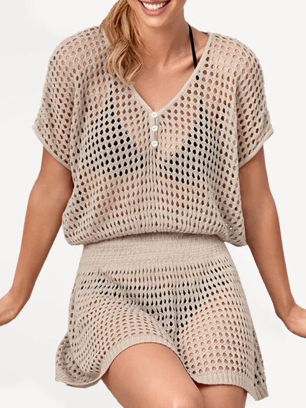 Women's Open Knit Swimwear Cover Up