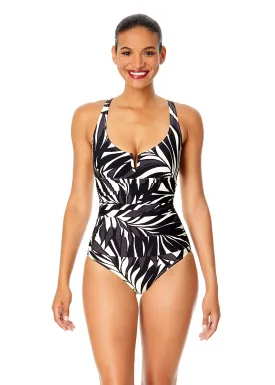 Women's Palm Chic V-Wire One Piece Swimsuit